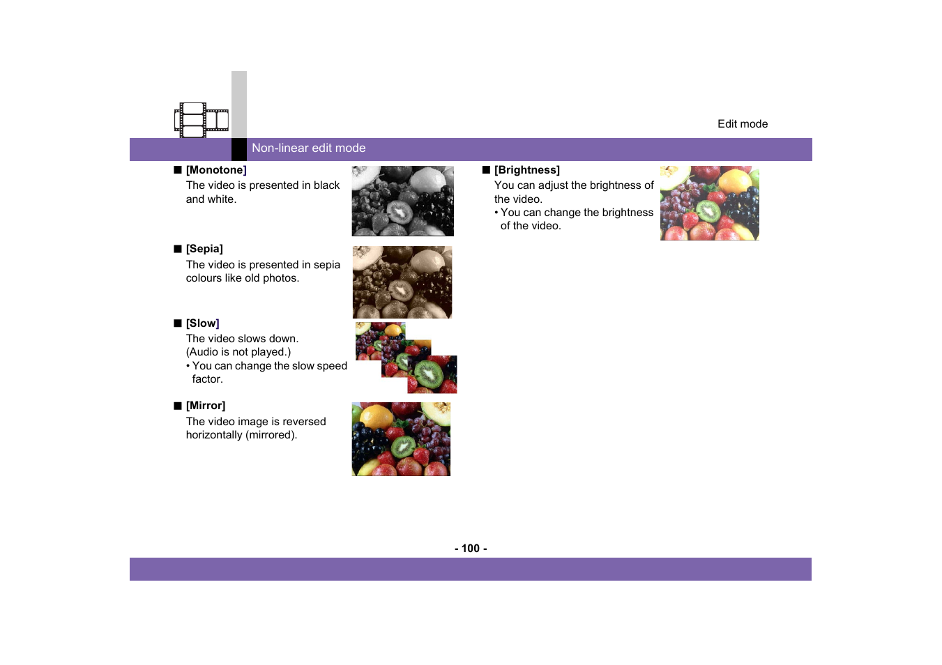 Panasonic MotionDV STUDIO 5.6E LE eng User Manual | Page 100 / 260