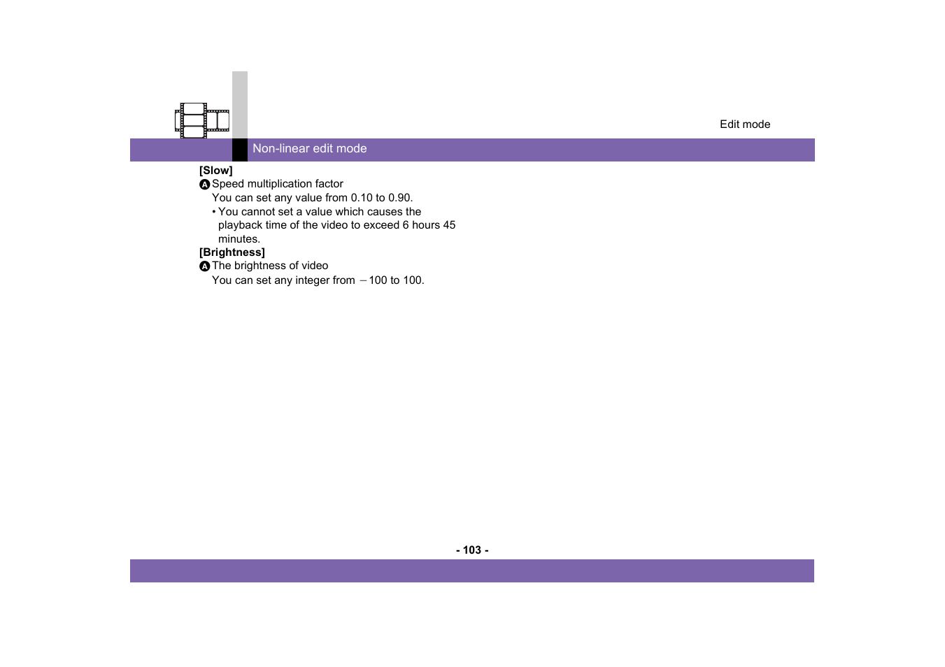 Panasonic MotionDV STUDIO 5.6E LE eng User Manual | Page 103 / 260