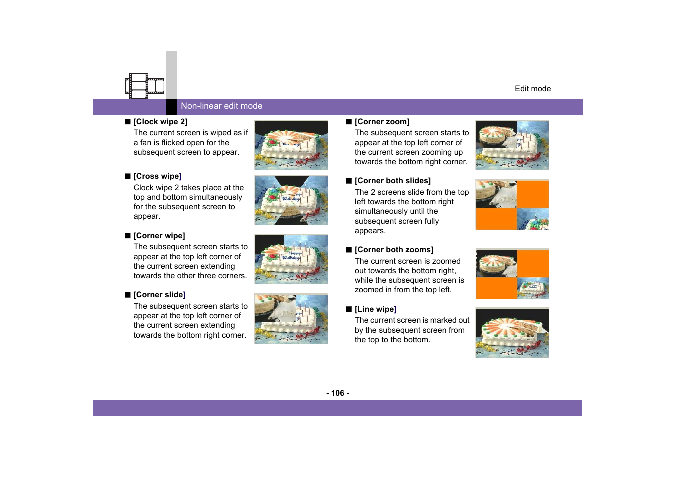 Panasonic MotionDV STUDIO 5.6E LE eng User Manual | Page 106 / 260
