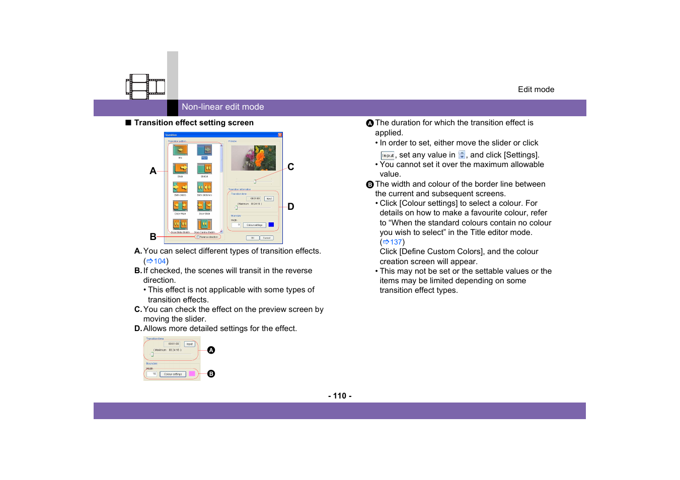 Panasonic MotionDV STUDIO 5.6E LE eng User Manual | Page 110 / 260