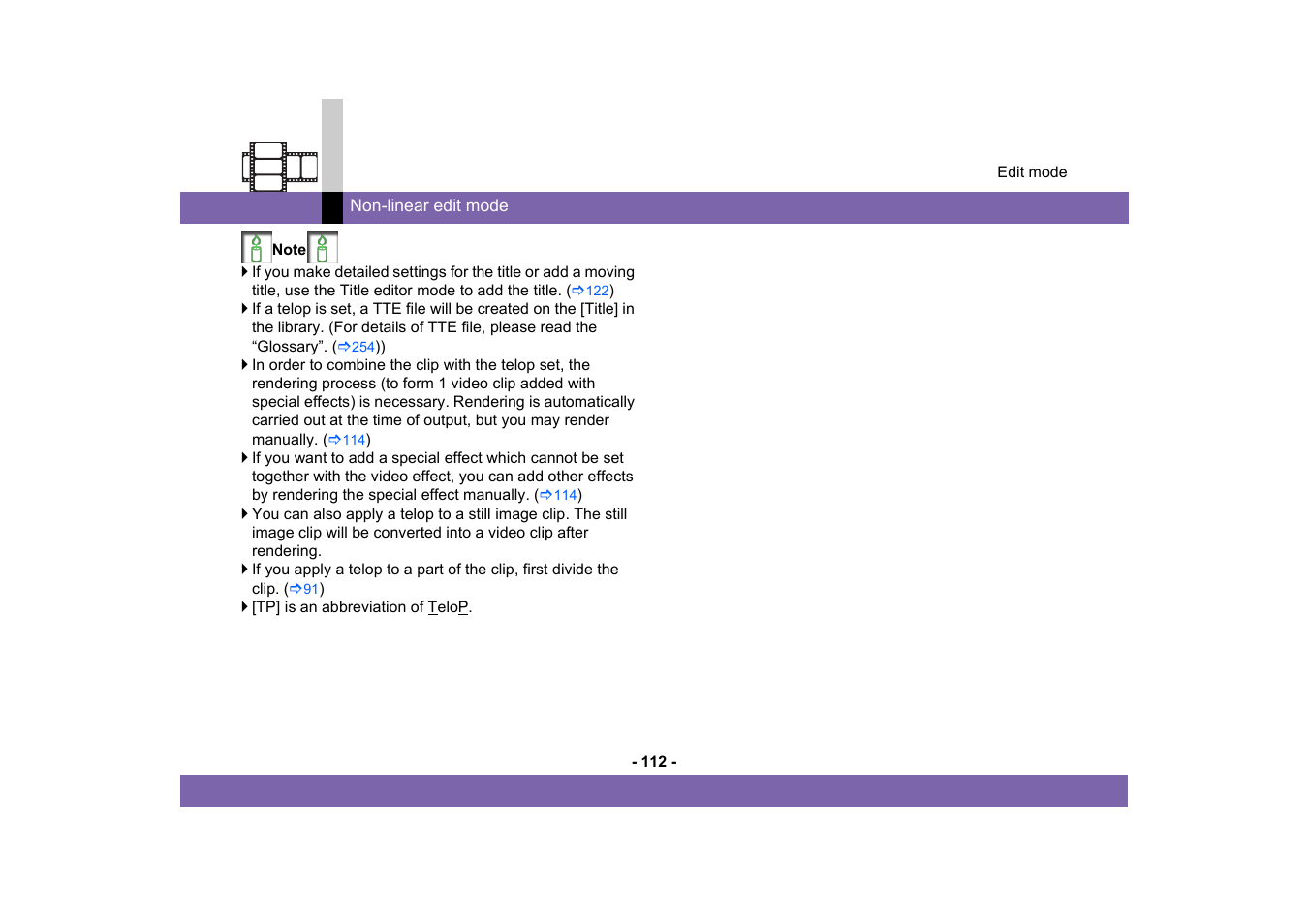 Panasonic MotionDV STUDIO 5.6E LE eng User Manual | Page 112 / 260