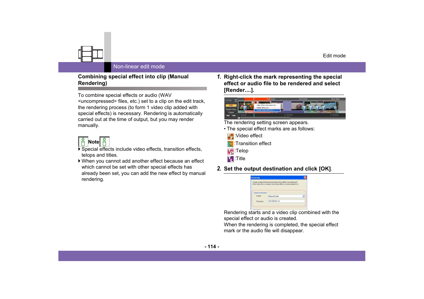 Panasonic MotionDV STUDIO 5.6E LE eng User Manual | Page 114 / 260