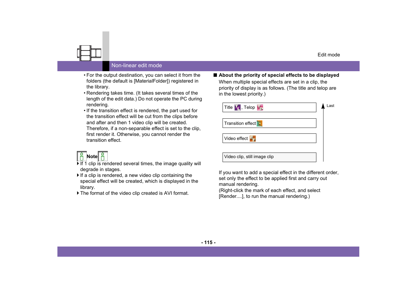 Panasonic MotionDV STUDIO 5.6E LE eng User Manual | Page 115 / 260