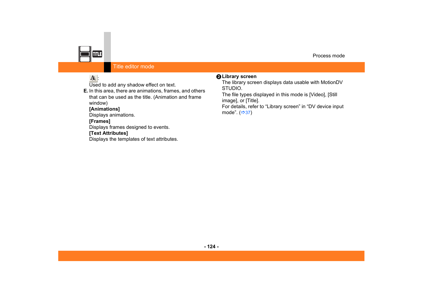 Panasonic MotionDV STUDIO 5.6E LE eng User Manual | Page 124 / 260