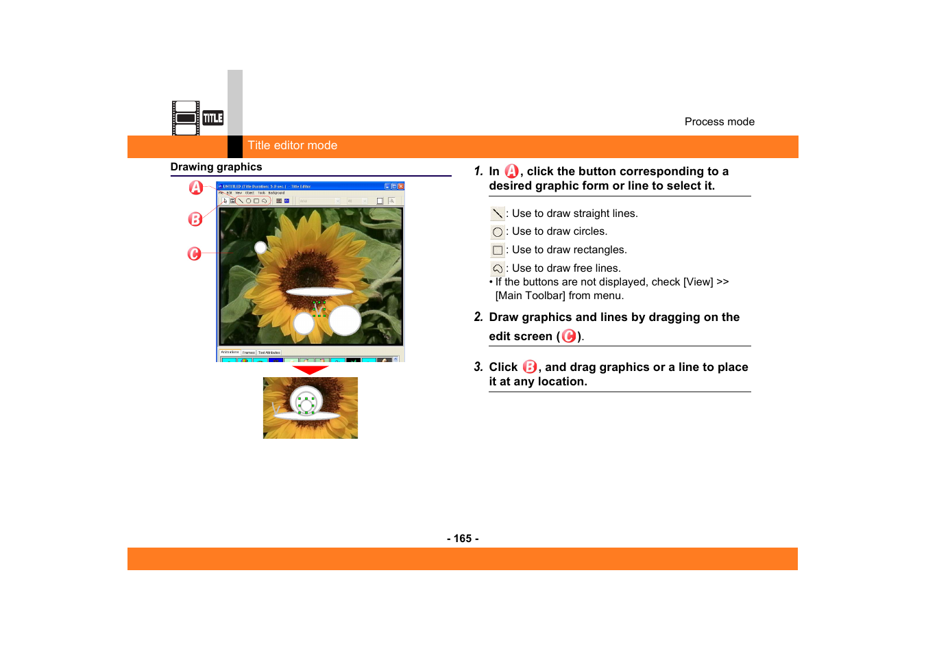 Drawing graphics | Panasonic MotionDV STUDIO 5.6E LE eng User Manual | Page 165 / 260