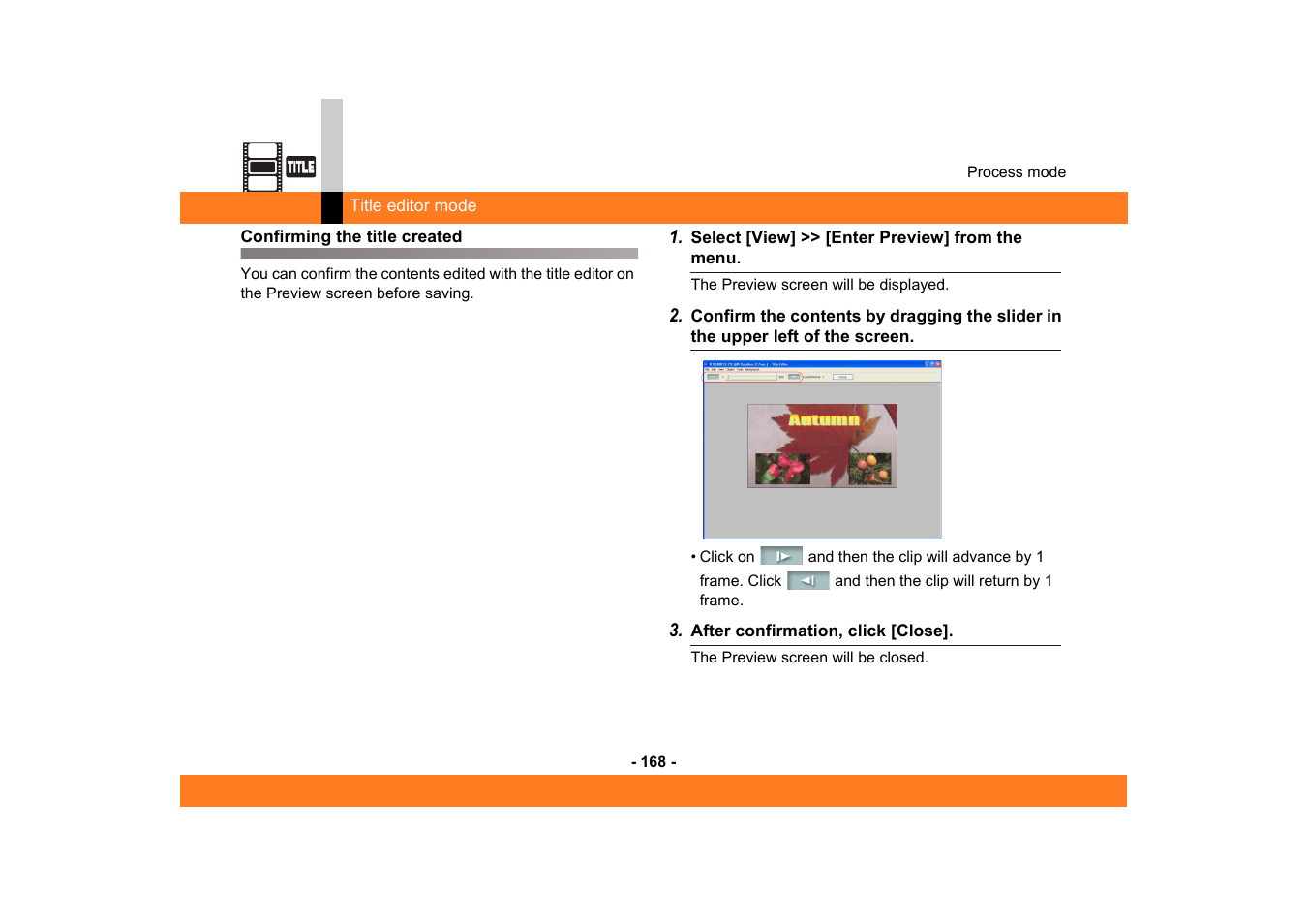 Confirming the title created | Panasonic MotionDV STUDIO 5.6E LE eng User Manual | Page 168 / 260