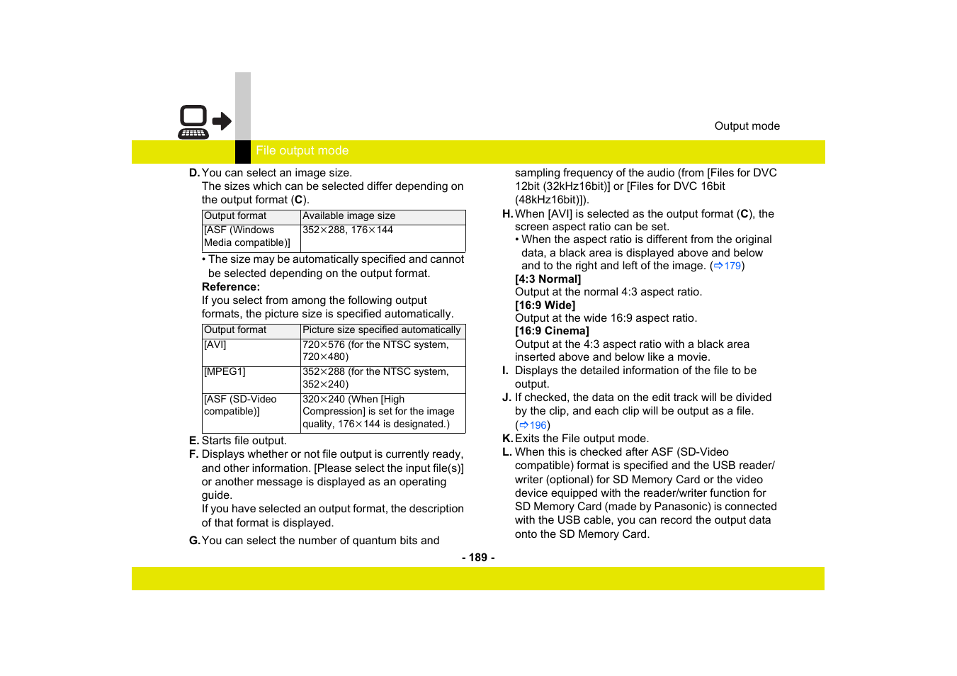 Panasonic MotionDV STUDIO 5.6E LE eng User Manual | Page 189 / 260