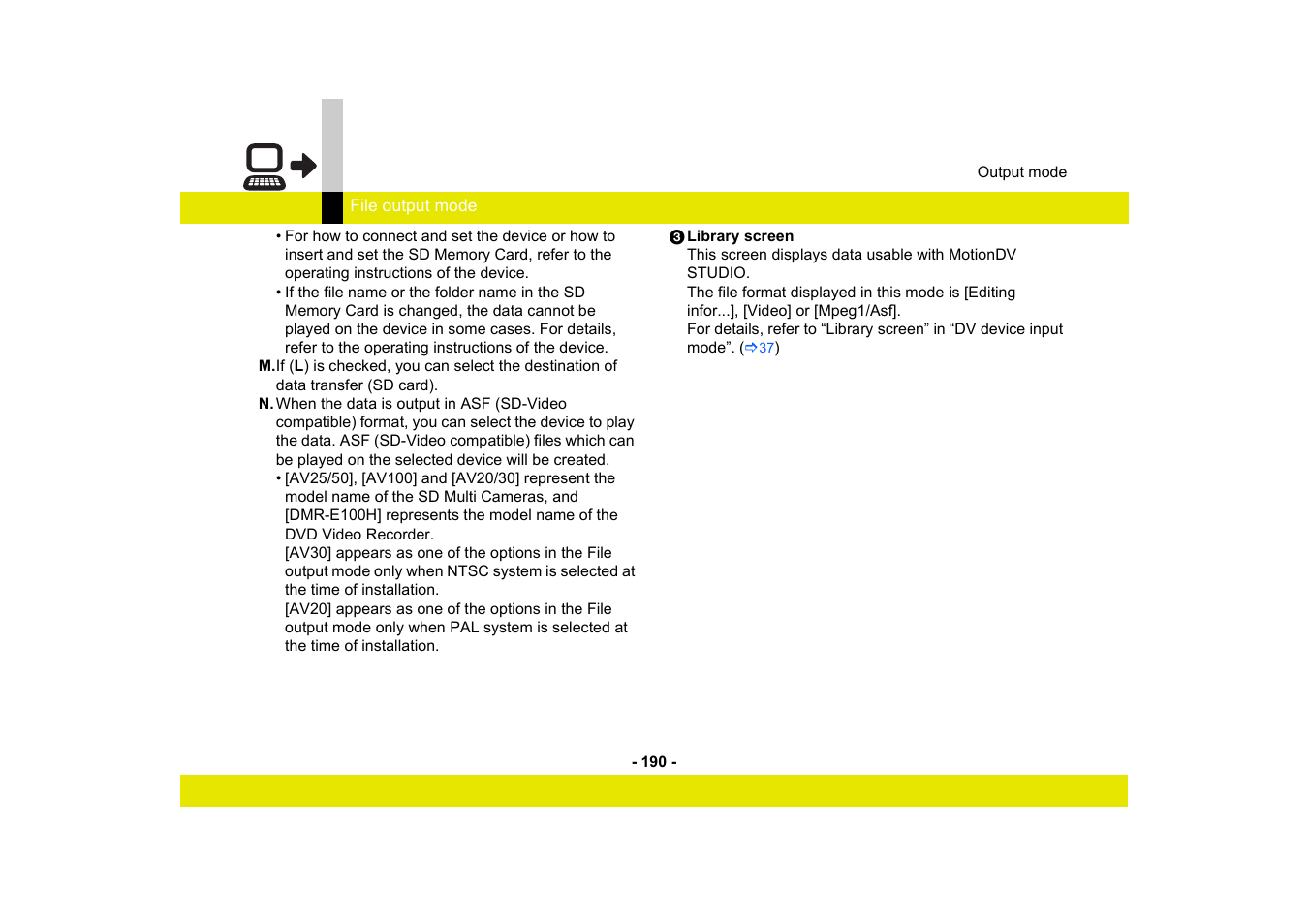 Panasonic MotionDV STUDIO 5.6E LE eng User Manual | Page 190 / 260