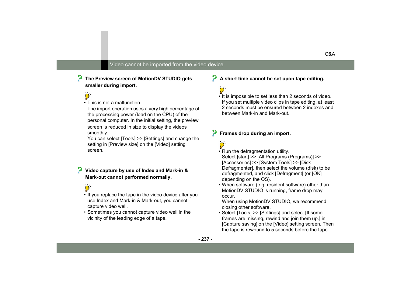 Panasonic MotionDV STUDIO 5.6E LE eng User Manual | Page 237 / 260