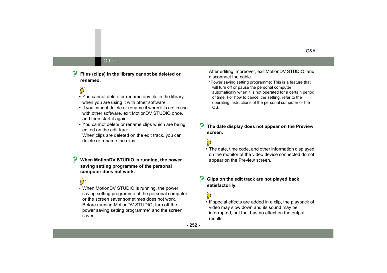 Panasonic MotionDV STUDIO 5.6E LE eng User Manual | Page 252 / 260