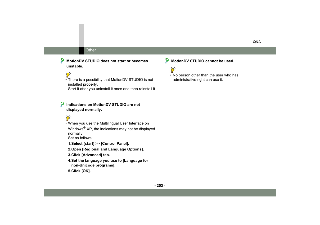 Panasonic MotionDV STUDIO 5.6E LE eng User Manual | Page 253 / 260