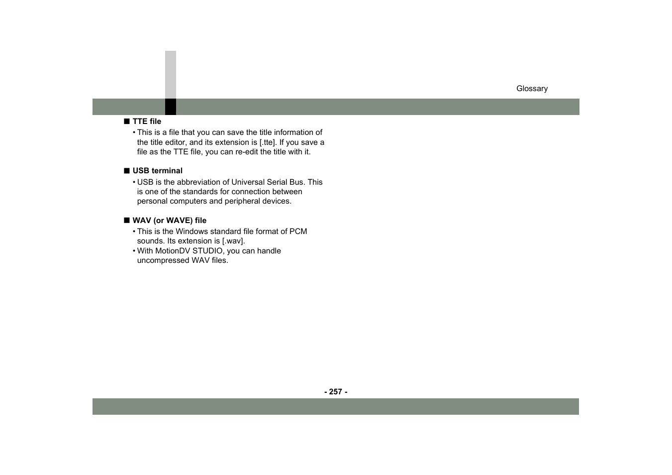 Panasonic MotionDV STUDIO 5.6E LE eng User Manual | Page 257 / 260