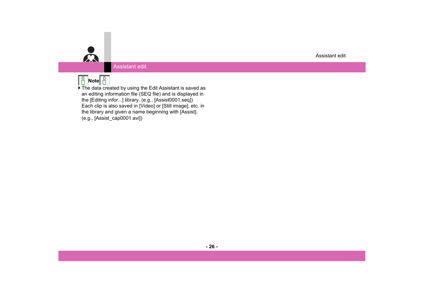 Panasonic MotionDV STUDIO 5.6E LE eng User Manual | Page 26 / 260
