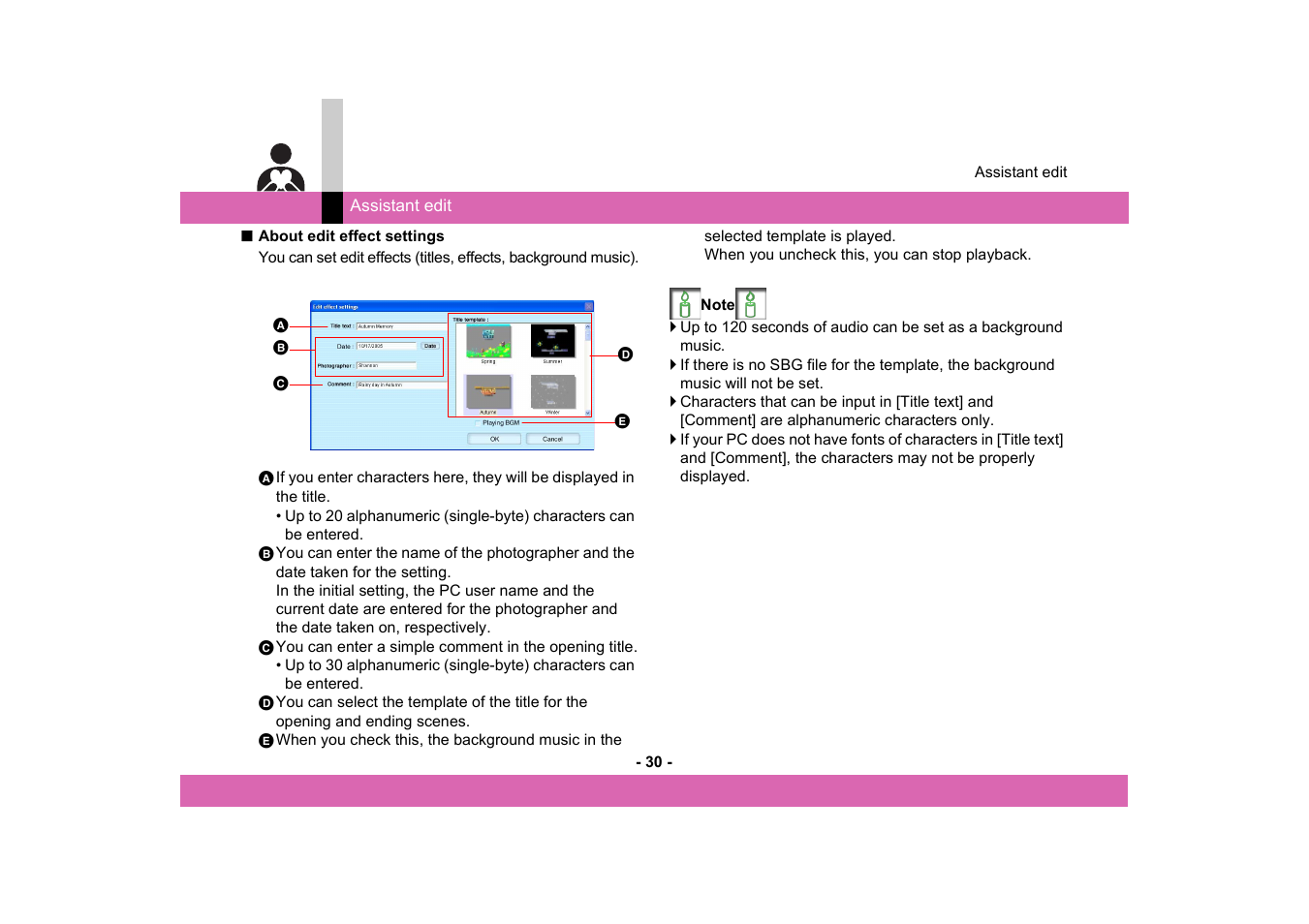 Panasonic MotionDV STUDIO 5.6E LE eng User Manual | Page 30 / 260