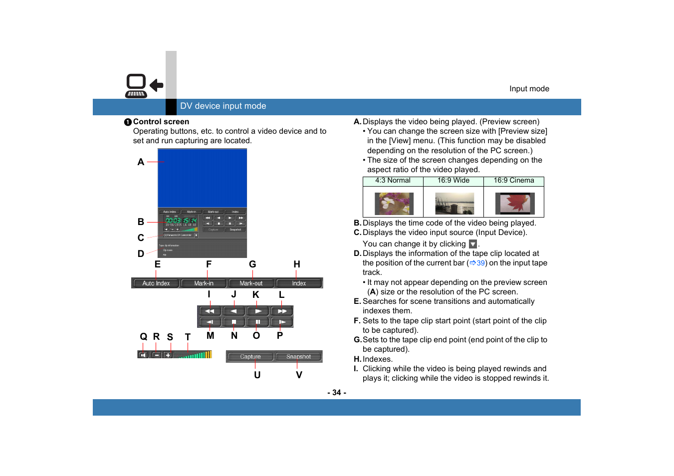 Panasonic MotionDV STUDIO 5.6E LE eng User Manual | Page 34 / 260