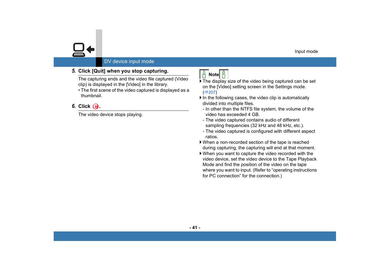 Panasonic MotionDV STUDIO 5.6E LE eng User Manual | Page 41 / 260