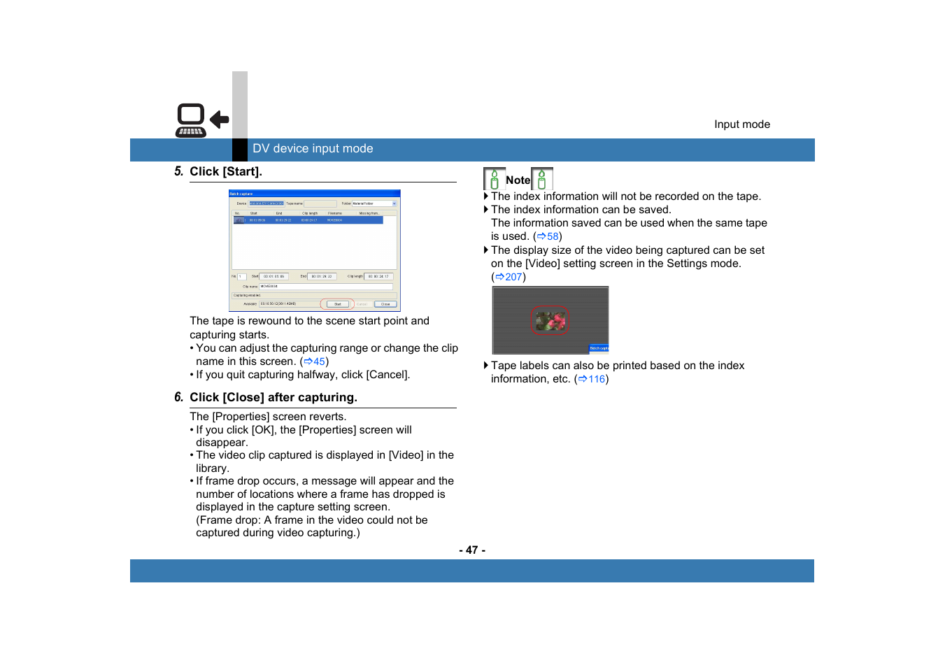 Panasonic MotionDV STUDIO 5.6E LE eng User Manual | Page 47 / 260