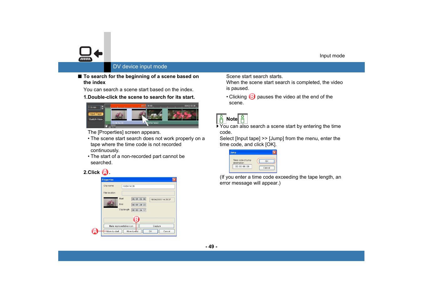 Panasonic MotionDV STUDIO 5.6E LE eng User Manual | Page 49 / 260