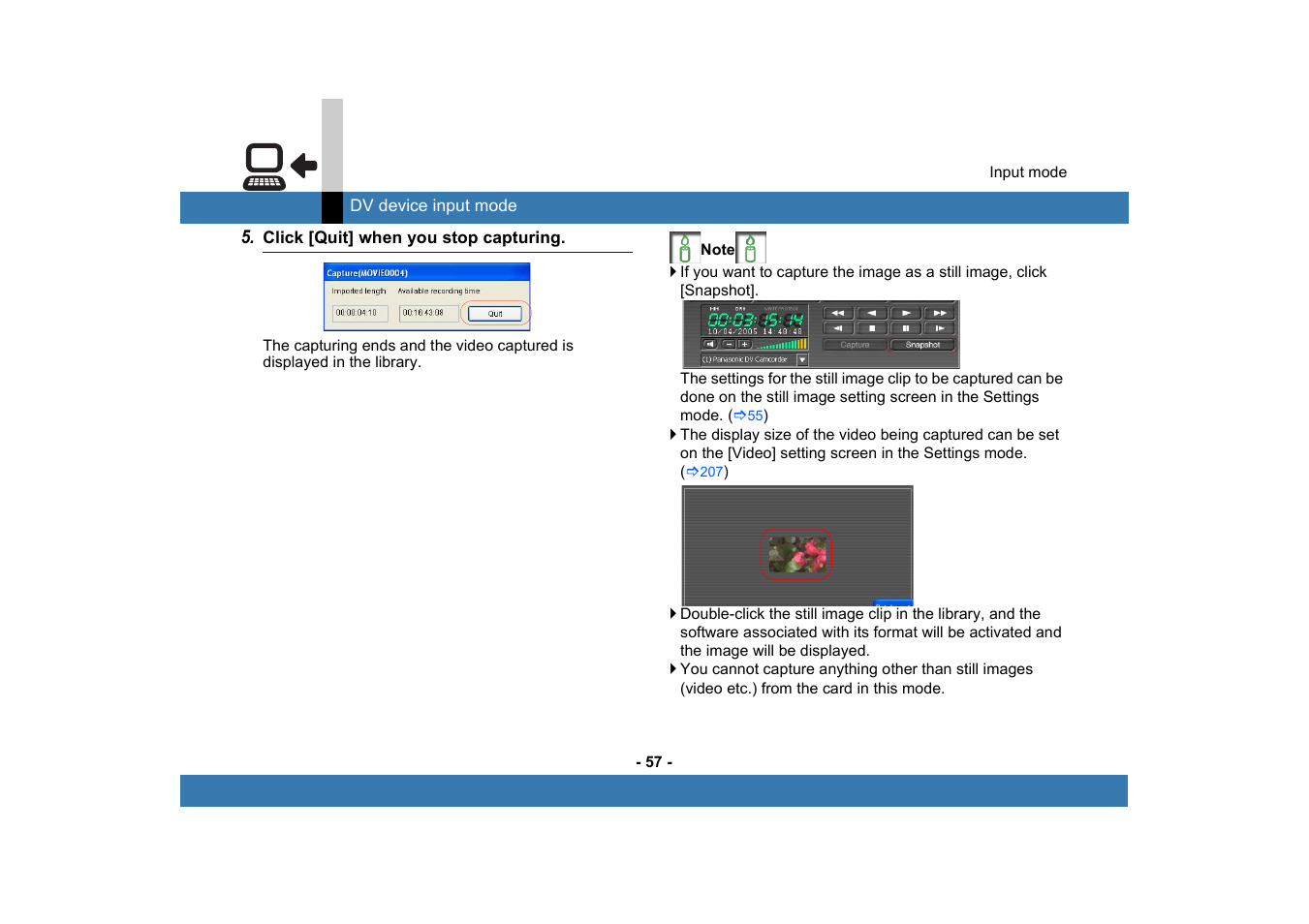 Panasonic MotionDV STUDIO 5.6E LE eng User Manual | Page 57 / 260