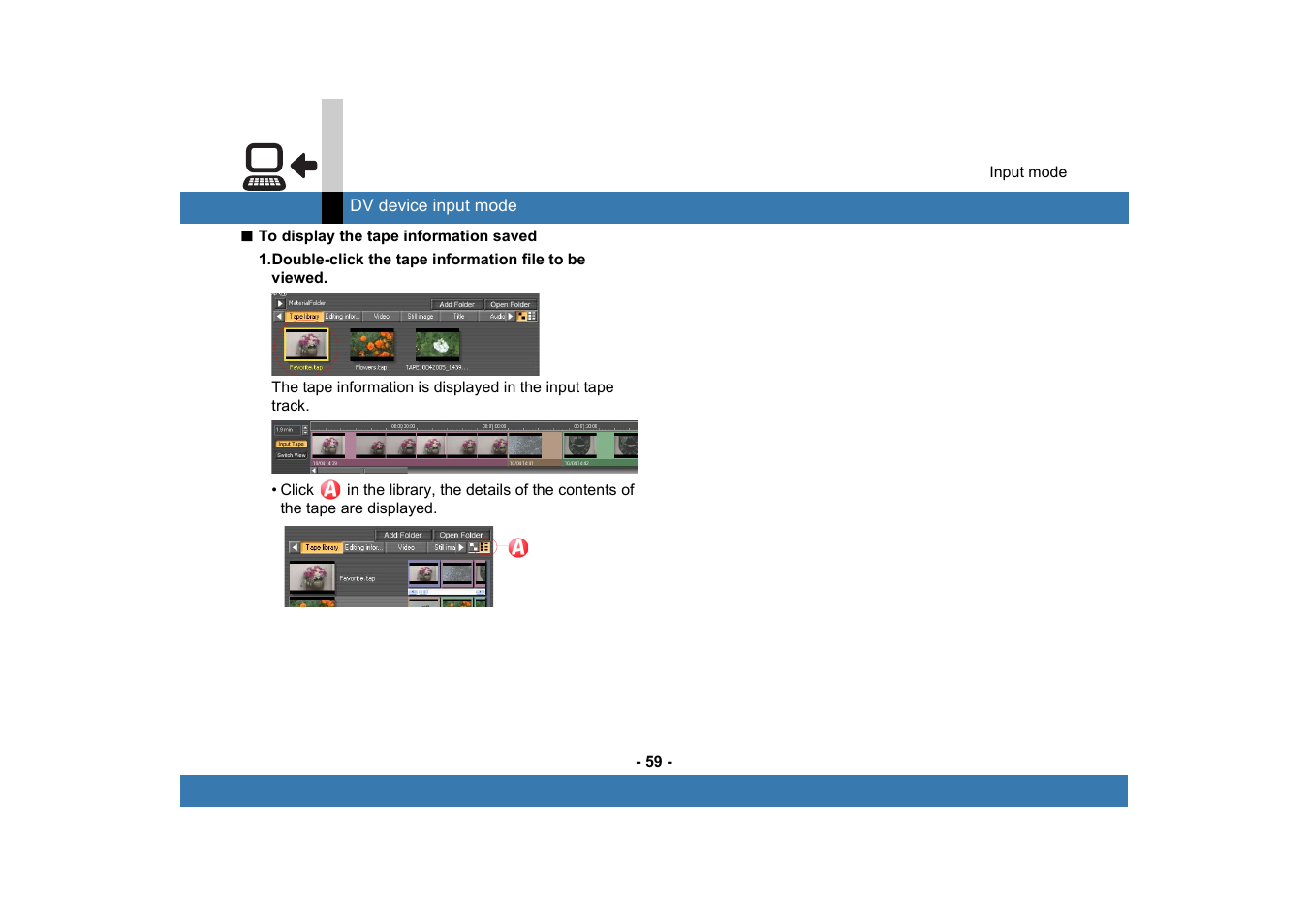 Panasonic MotionDV STUDIO 5.6E LE eng User Manual | Page 59 / 260