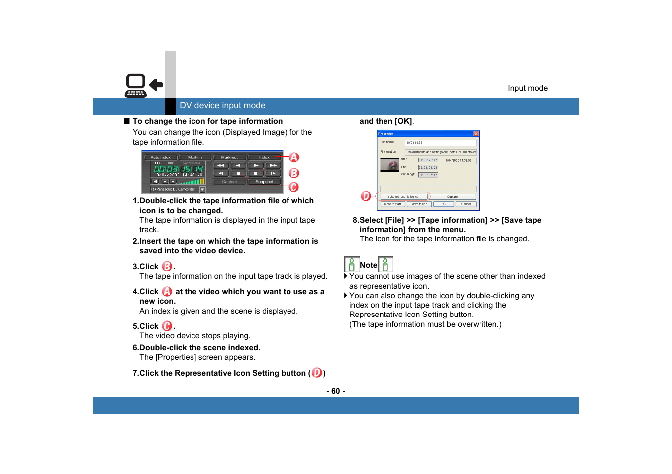 Panasonic MotionDV STUDIO 5.6E LE eng User Manual | Page 60 / 260