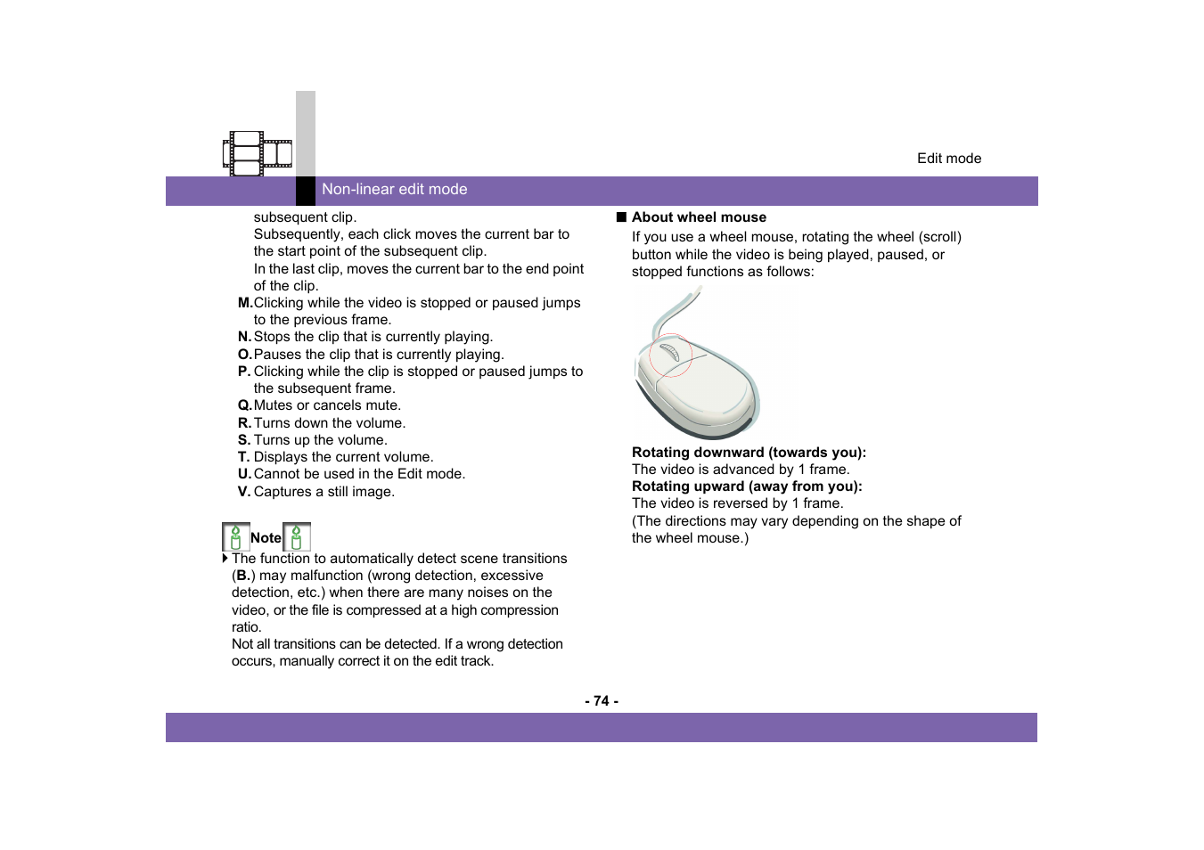 Panasonic MotionDV STUDIO 5.6E LE eng User Manual | Page 74 / 260