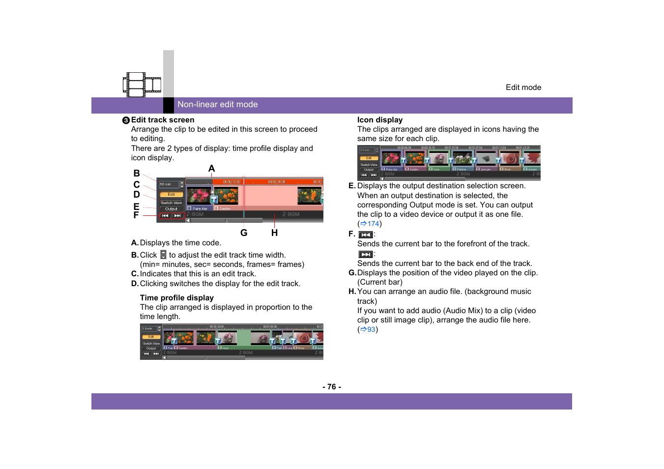 Panasonic MotionDV STUDIO 5.6E LE eng User Manual | Page 76 / 260