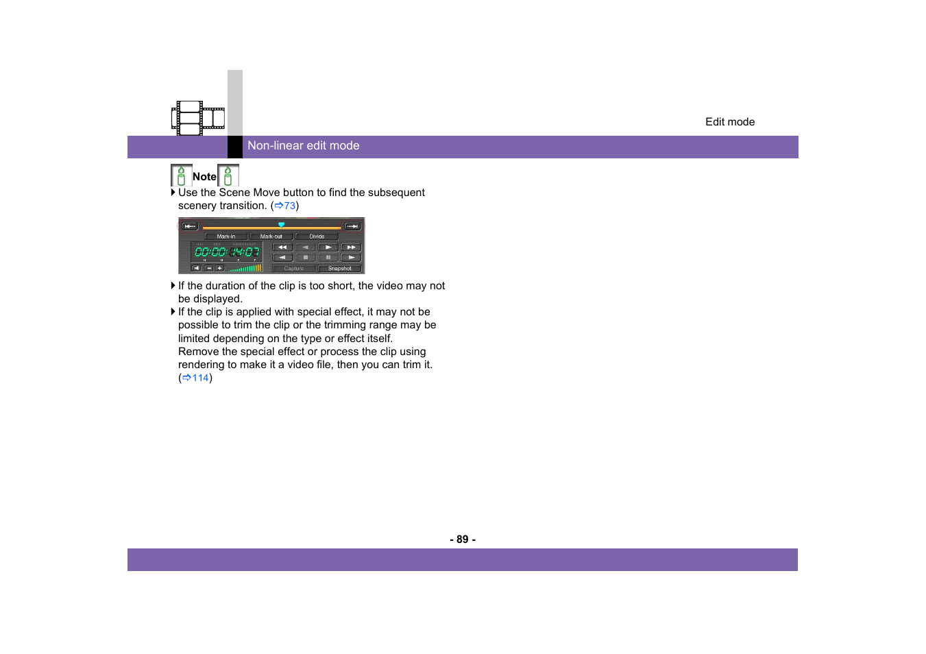 Panasonic MotionDV STUDIO 5.6E LE eng User Manual | Page 89 / 260