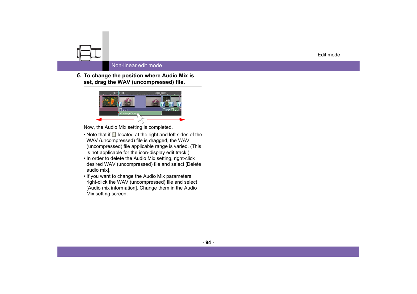 Panasonic MotionDV STUDIO 5.6E LE eng User Manual | Page 94 / 260