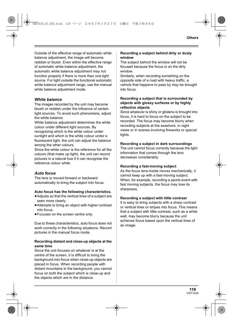 Panasonic HDC-SD1 User Manual | Page 119 / 124