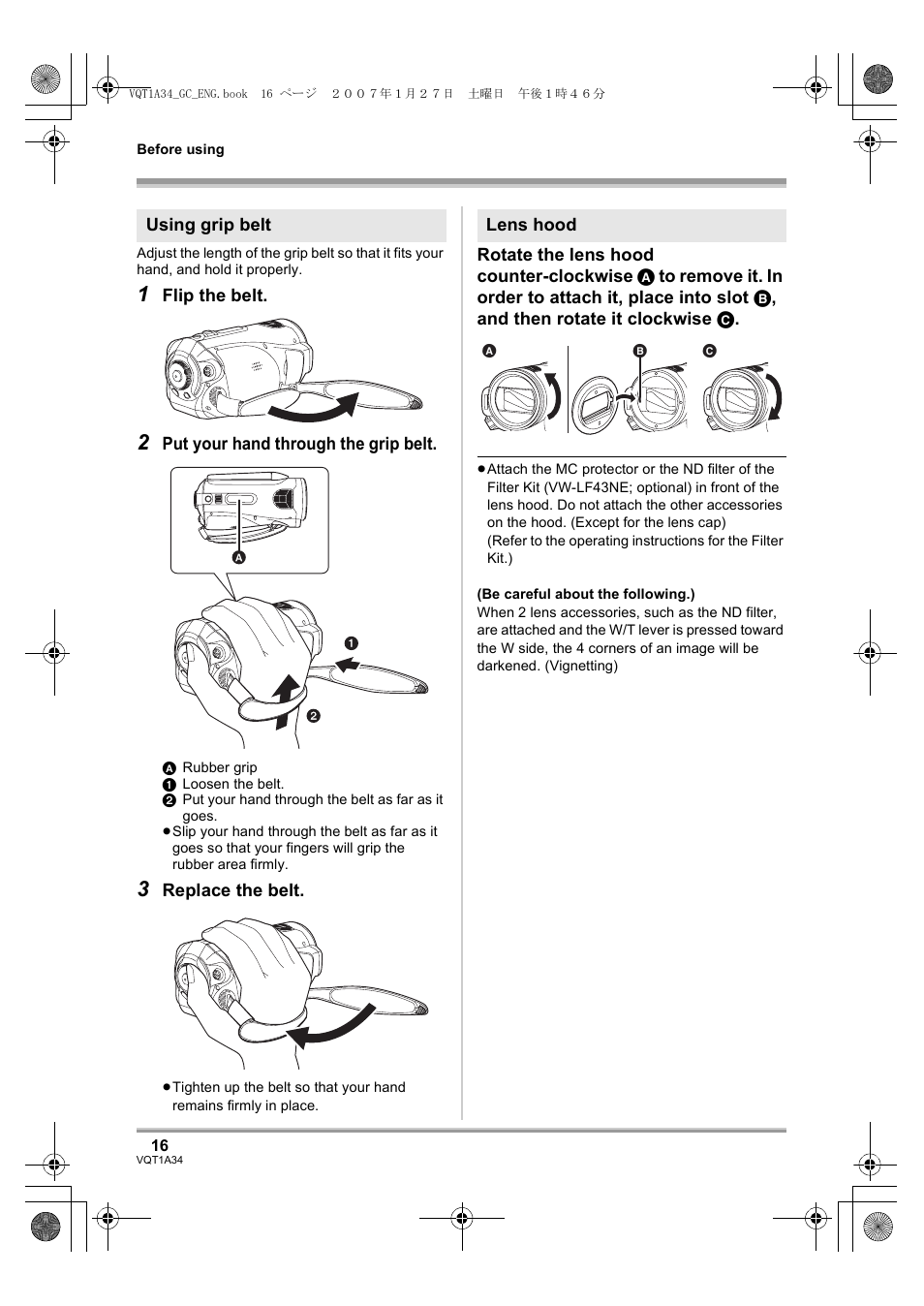 Panasonic HDC-SD1 User Manual | Page 16 / 124