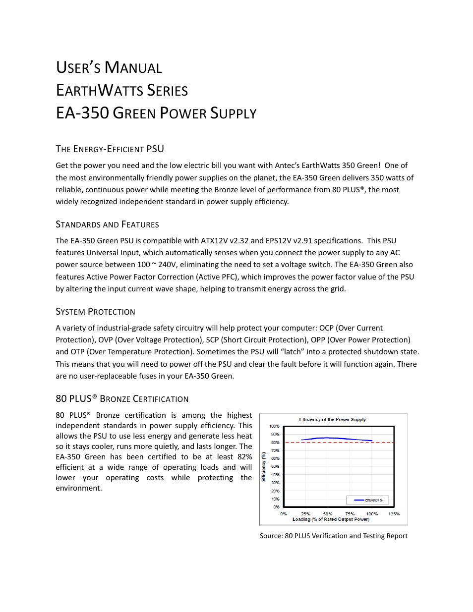 Ea-350, Anual, Arth | Atts, Eries, Reen, Ower, Upply | Antec EARTHWATTS 350 GREEN EA-350 User Manual | Page 2 / 6