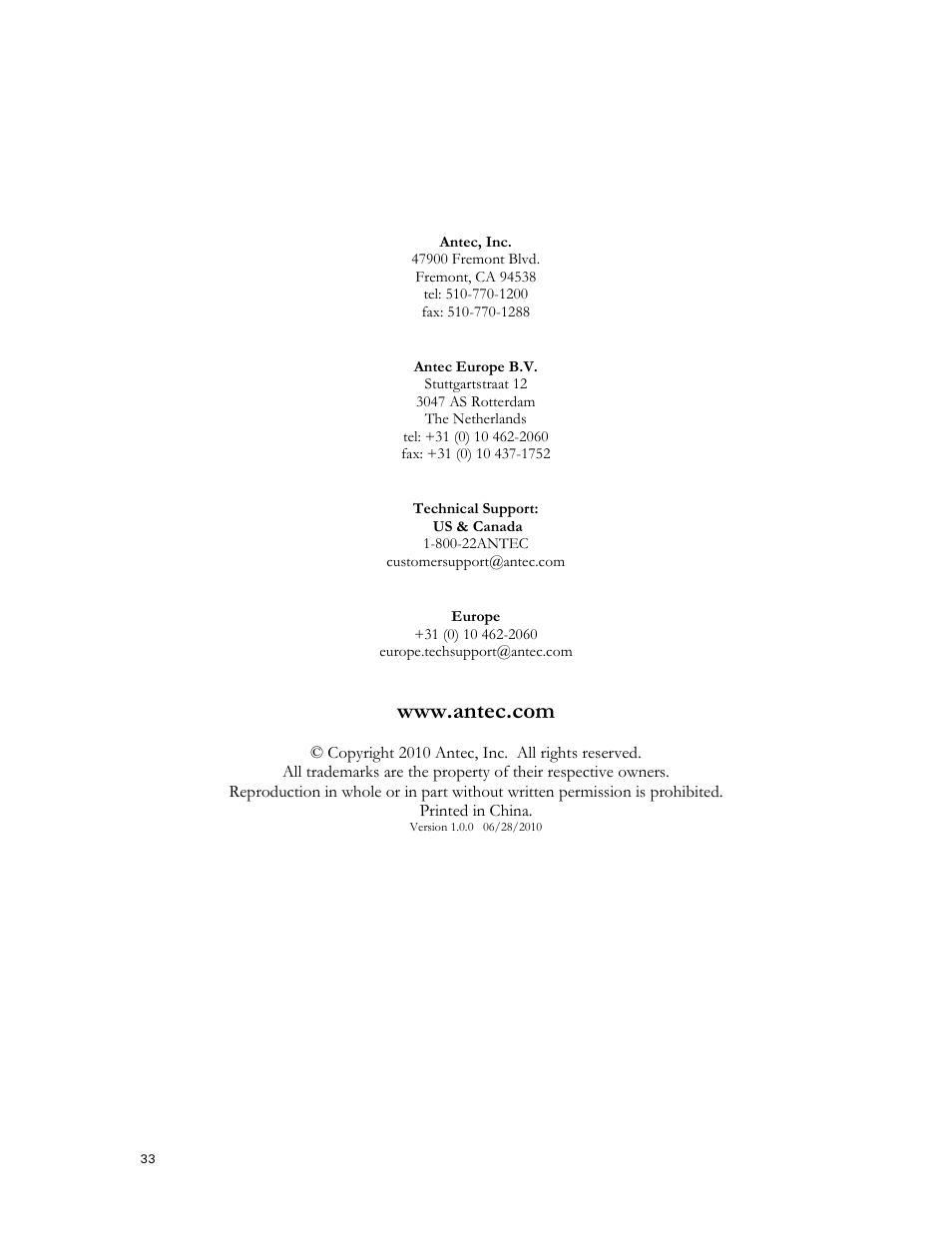 Antec DARK FLEET DF-35 User Manual | Page 33 / 33