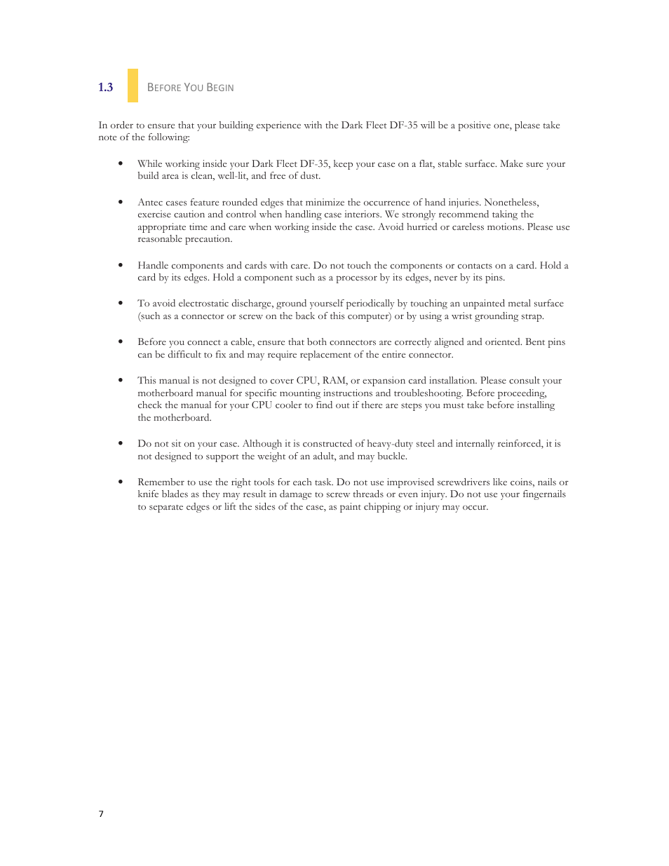 Antec DARK FLEET DF-35 User Manual | Page 7 / 33