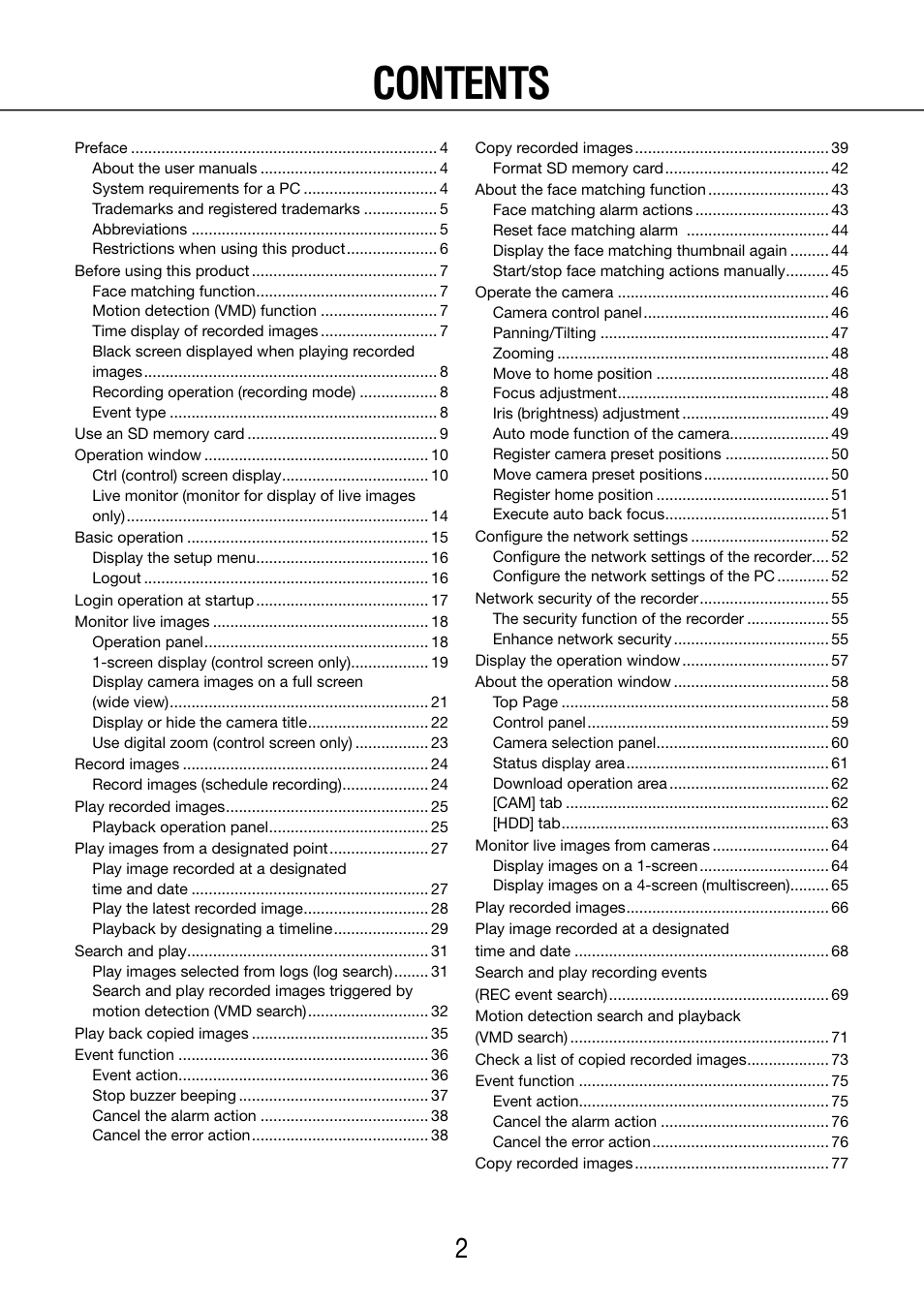 Panasonic WJ-NV200 - User Manual | Page 2 / 97