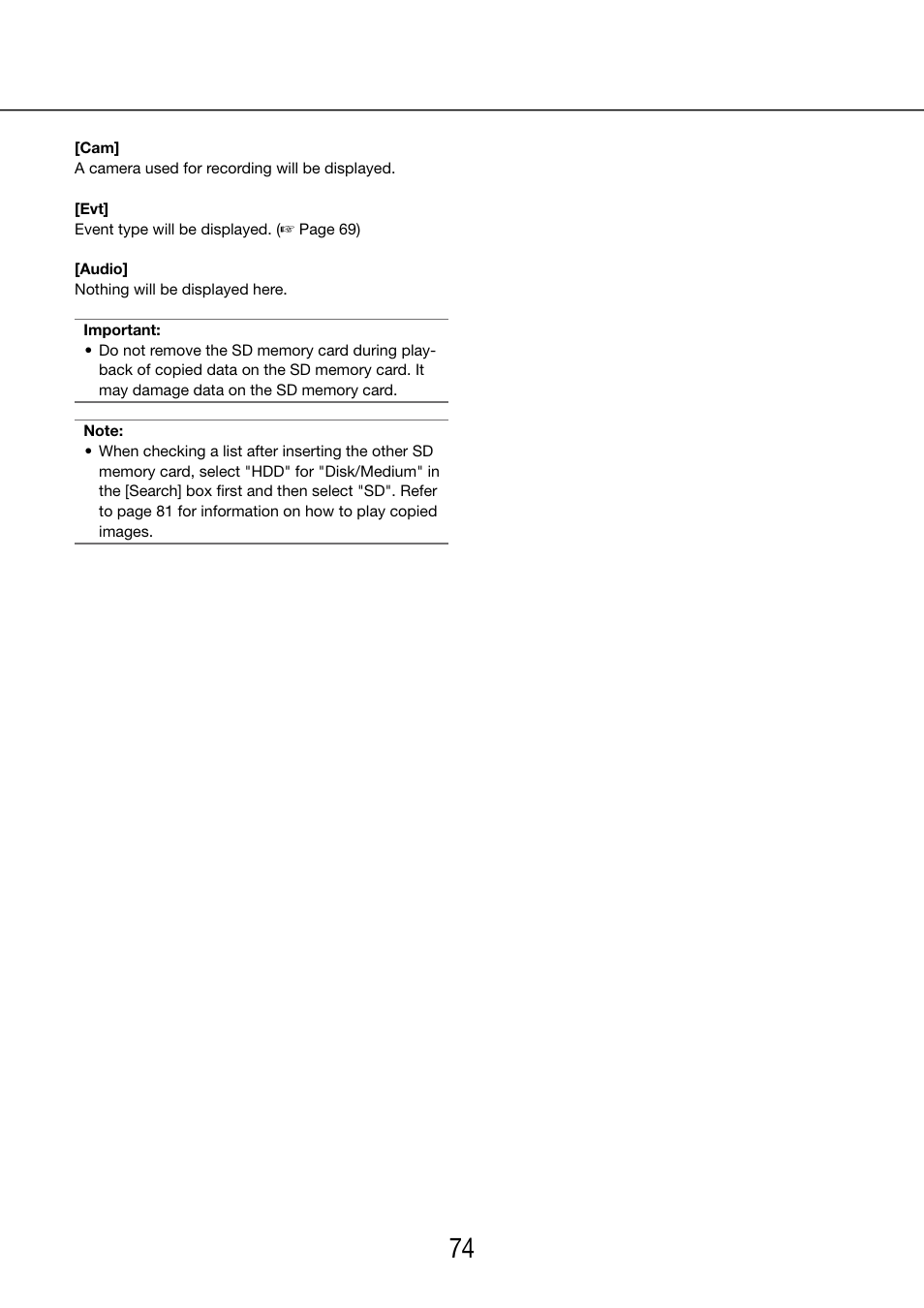 Panasonic WJ-NV200 - User Manual | Page 74 / 97