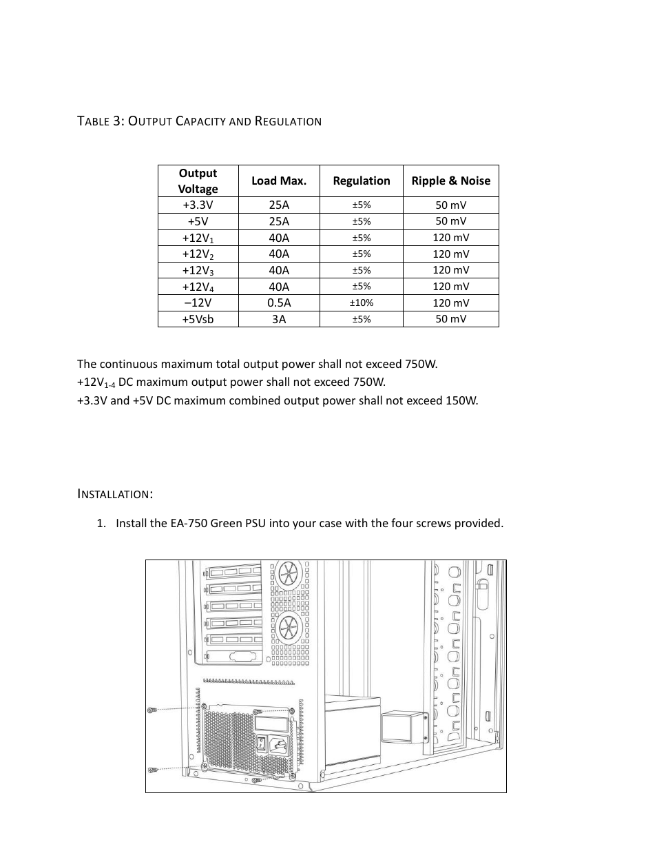 Antec EARTHWATTS 750 User Manual | Page 4 / 7
