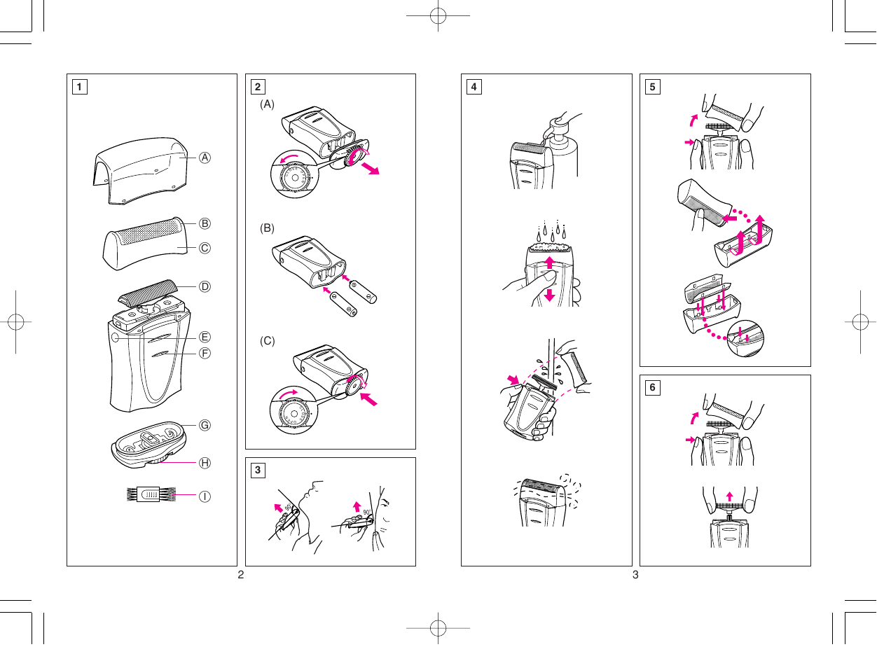 A) (b) (c) | Panasonic ES3830 User Manual | Page 2 / 30