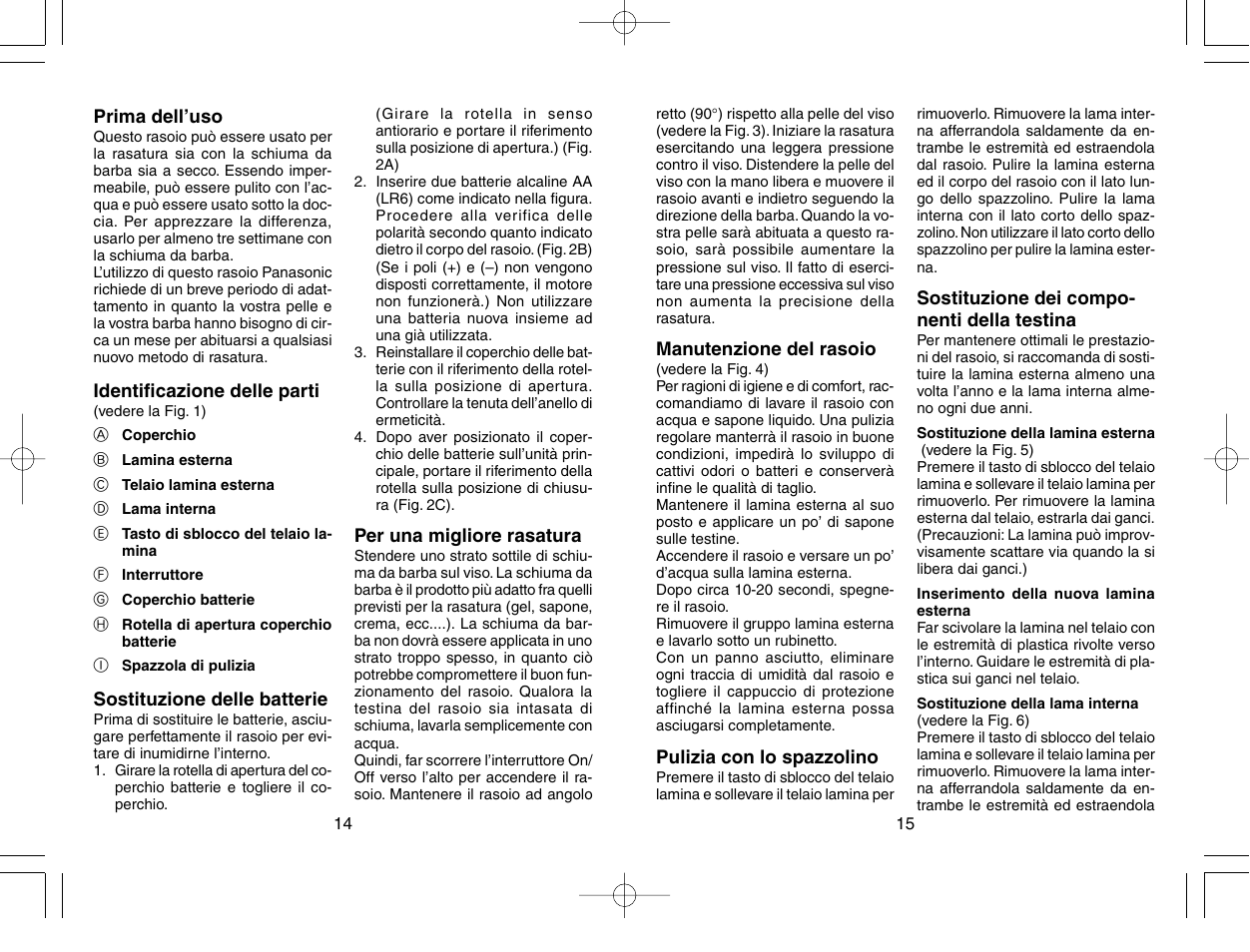 Panasonic ES3830 User Manual | Page 9 / 30