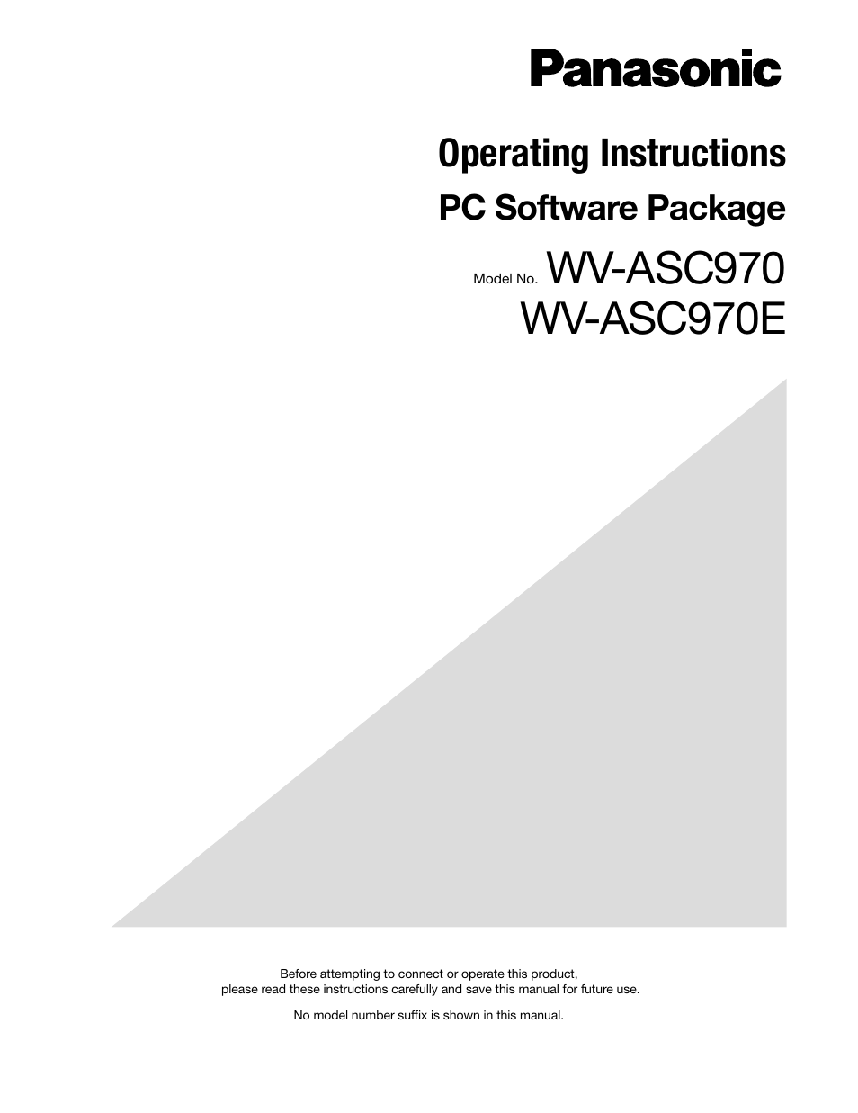 Panasonic WV-ASC970 - User Manual | 49 pages