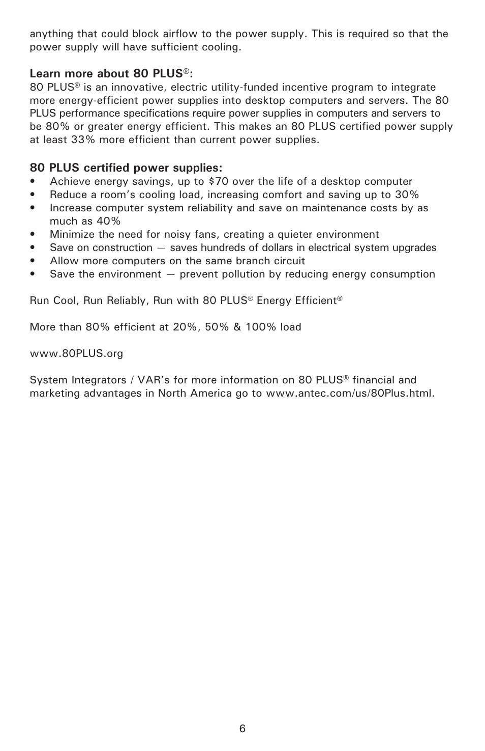 Antec New Solution Series User Manual | Page 7 / 8