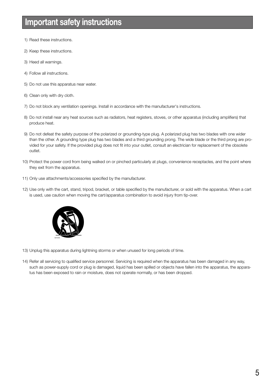 Important safety instructions | Panasonic WJ-NV200 - User Manual | Page 5 / 94