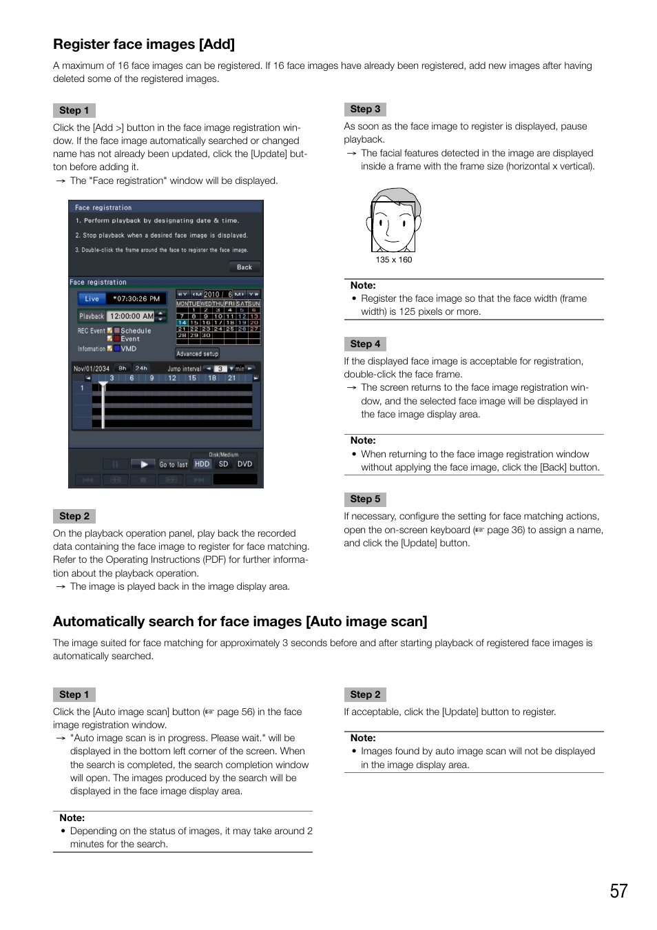 Register face images [add | Panasonic WJ-NV200 - User Manual | Page 57 / 94