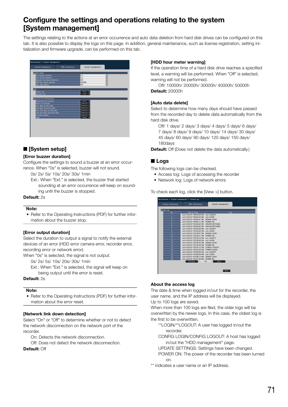 Panasonic WJ-NV200 - User Manual | Page 71 / 94