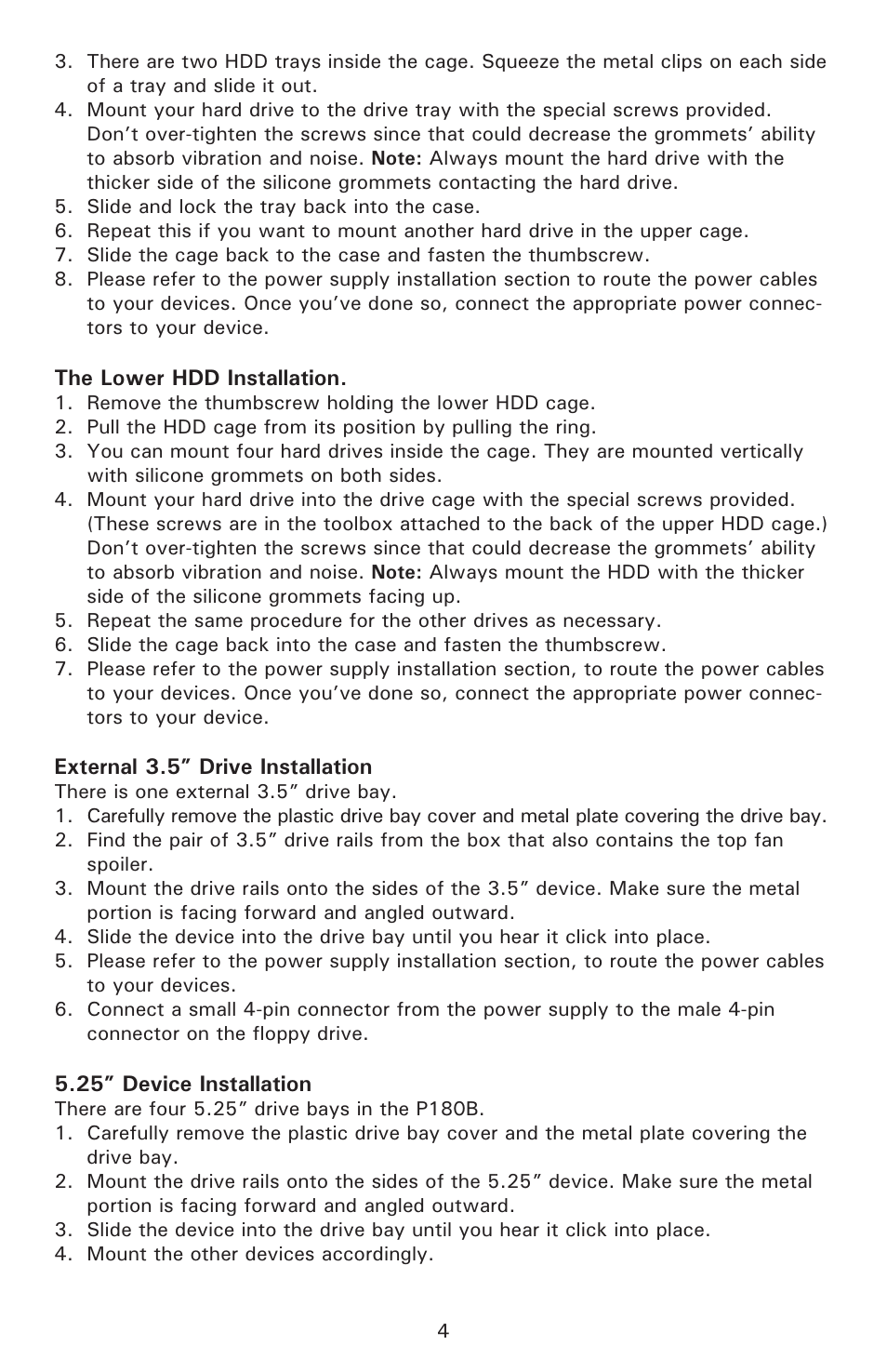 Antec P180B Fan User Manual | Page 5 / 9