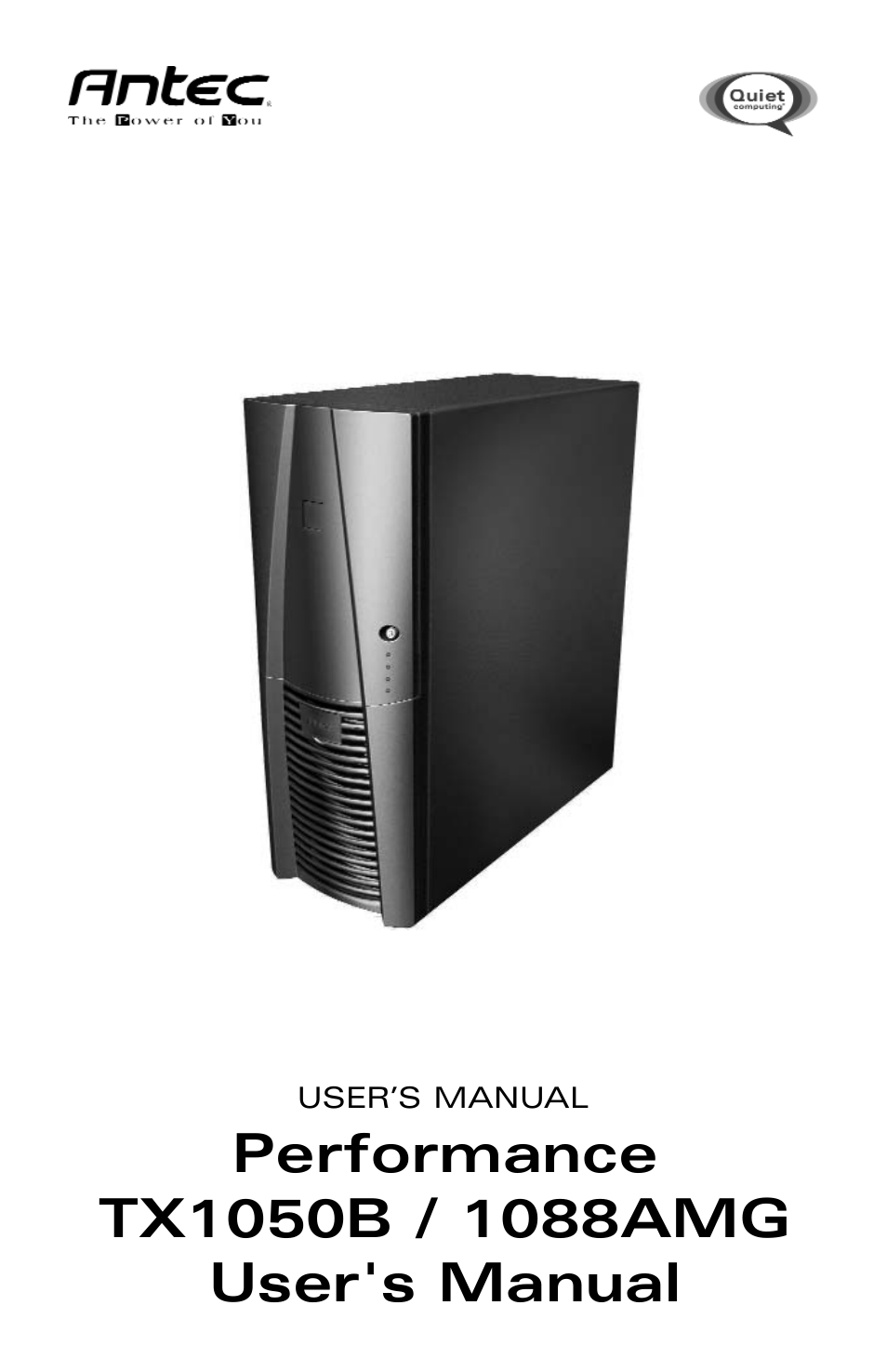 Antec Performance TX1050B User Manual | 8 pages