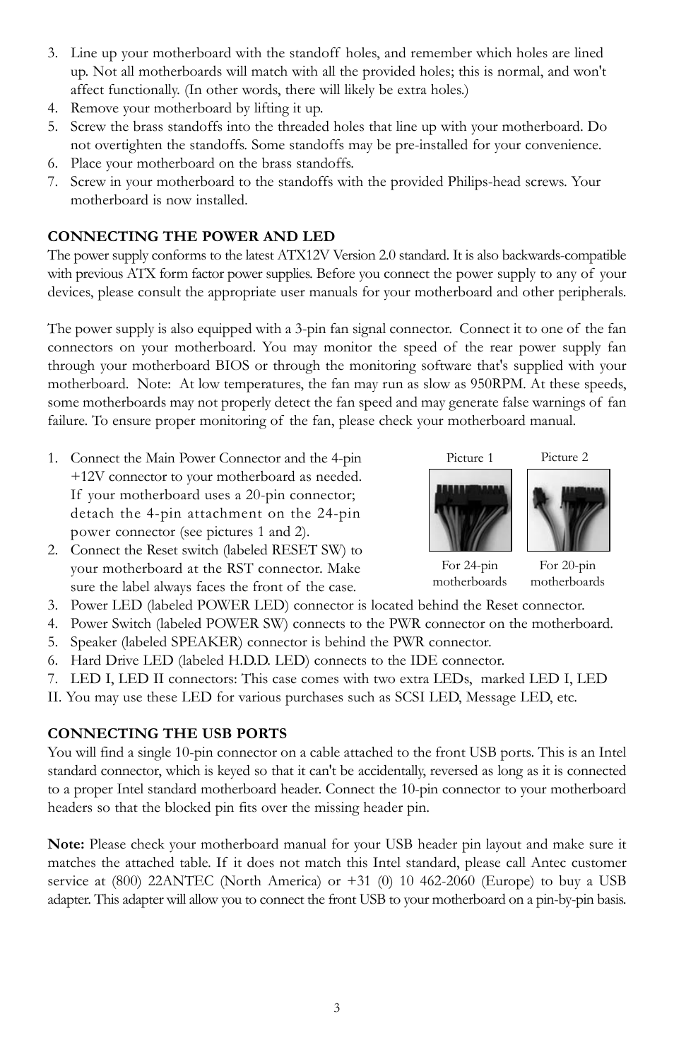 Antec Performance TX635 User Manual | Page 3 / 8