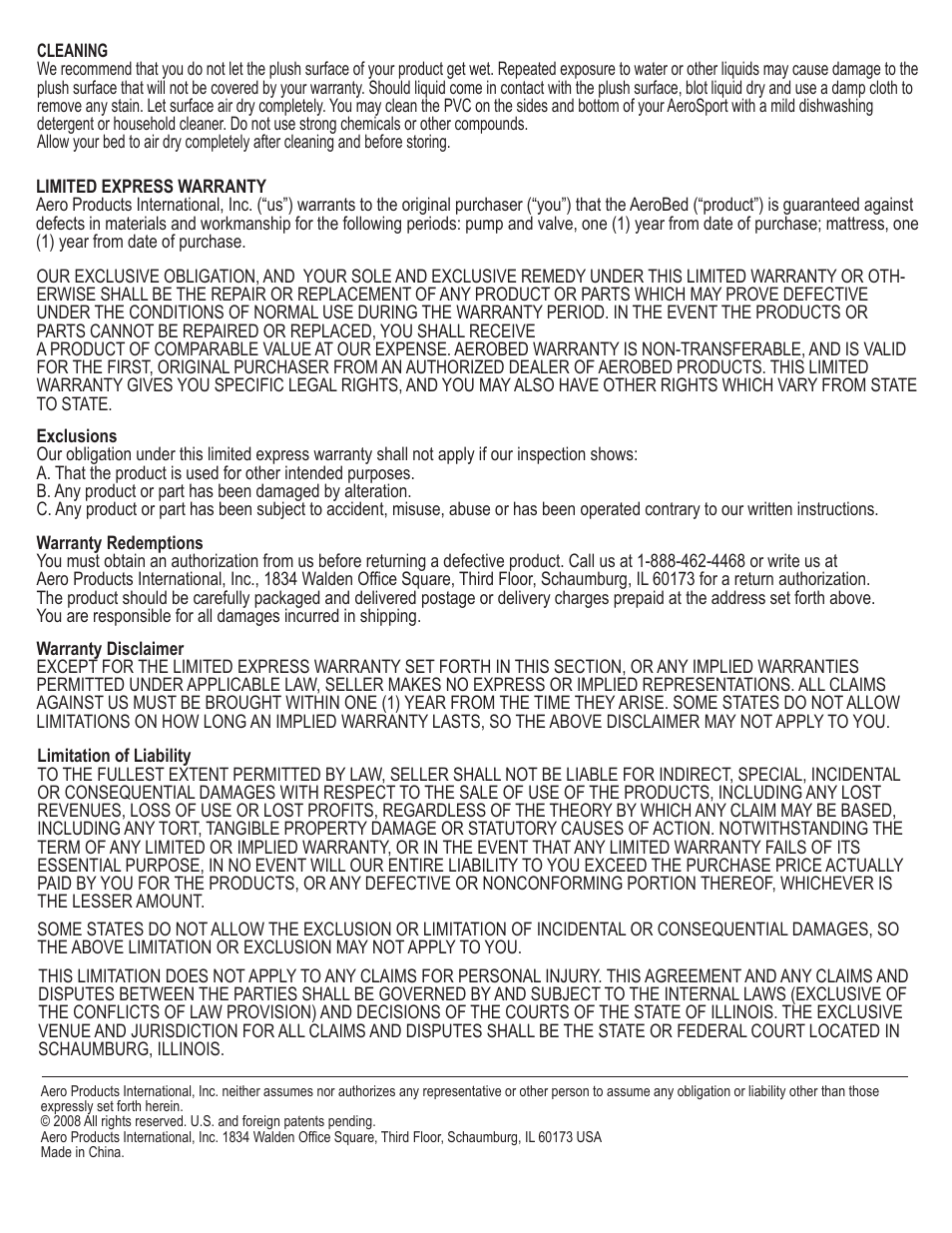 7960 hb138 4d battery pump_2.ai | AeroBed Overnighter User Manual | Page 2 / 2