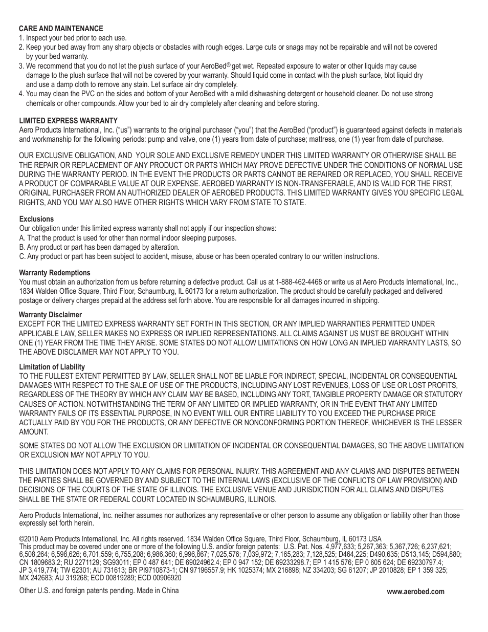 7991-128 8c cell battery pump_2.ai | AeroBed Adventure Bed User Manual | Page 2 / 2