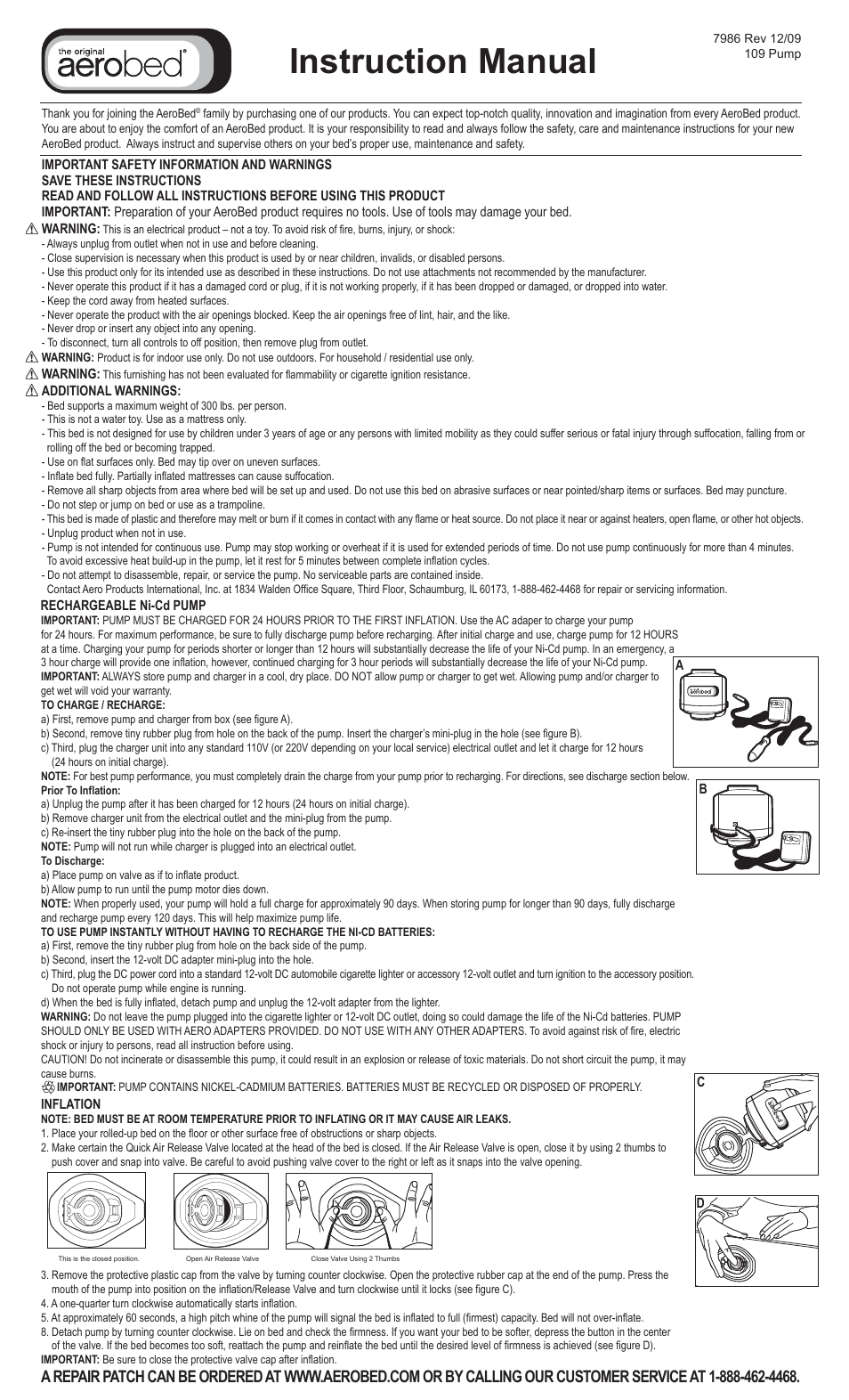 AeroBed All-Terrain User Manual | 2 pages